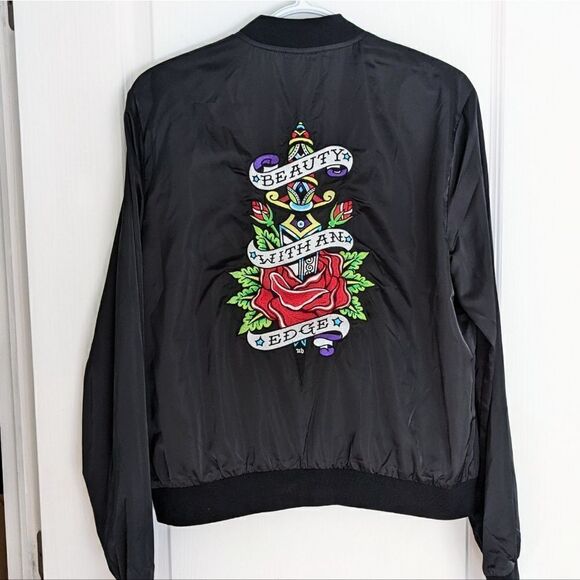 Urban Decay Black Bomber Jacket Beauty With An Edge large B1 - Picture 10 of 10